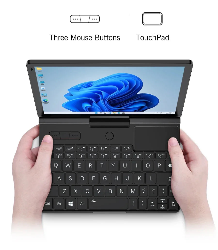 GPD Pocket 3 Intel i3 1125G4 RAM 16GB Memory 512GB SSD Hard Disk Windows 11 Home Portable Laptop Notebook Mini PC Touch Screen