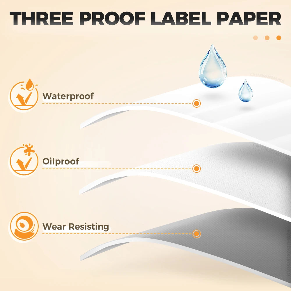 Portable Mini Label Printer D12 Bluetooth Inkless Thermal Printer Connect Phone Edit Printing Self Adhesive Sticker Labeller