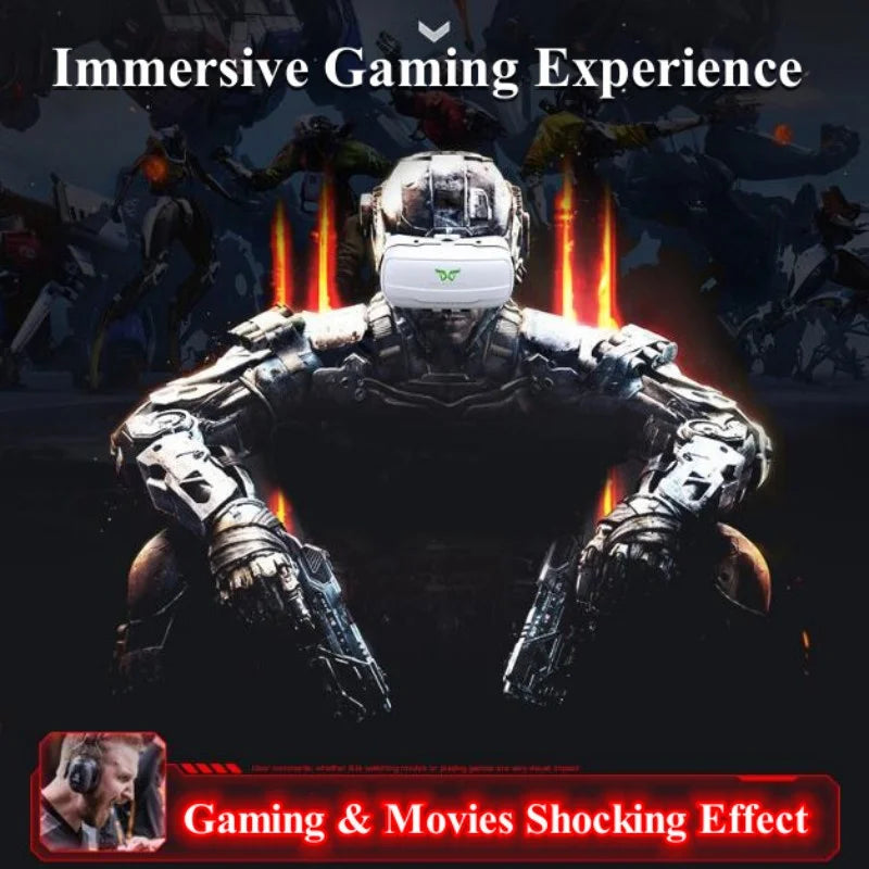 G02EF Virtual Reality VR Glasses IMAX HD 3D Glasses Google Cardboard Box Stereo VR Headset for IOS Android Phone,Support Gamepad