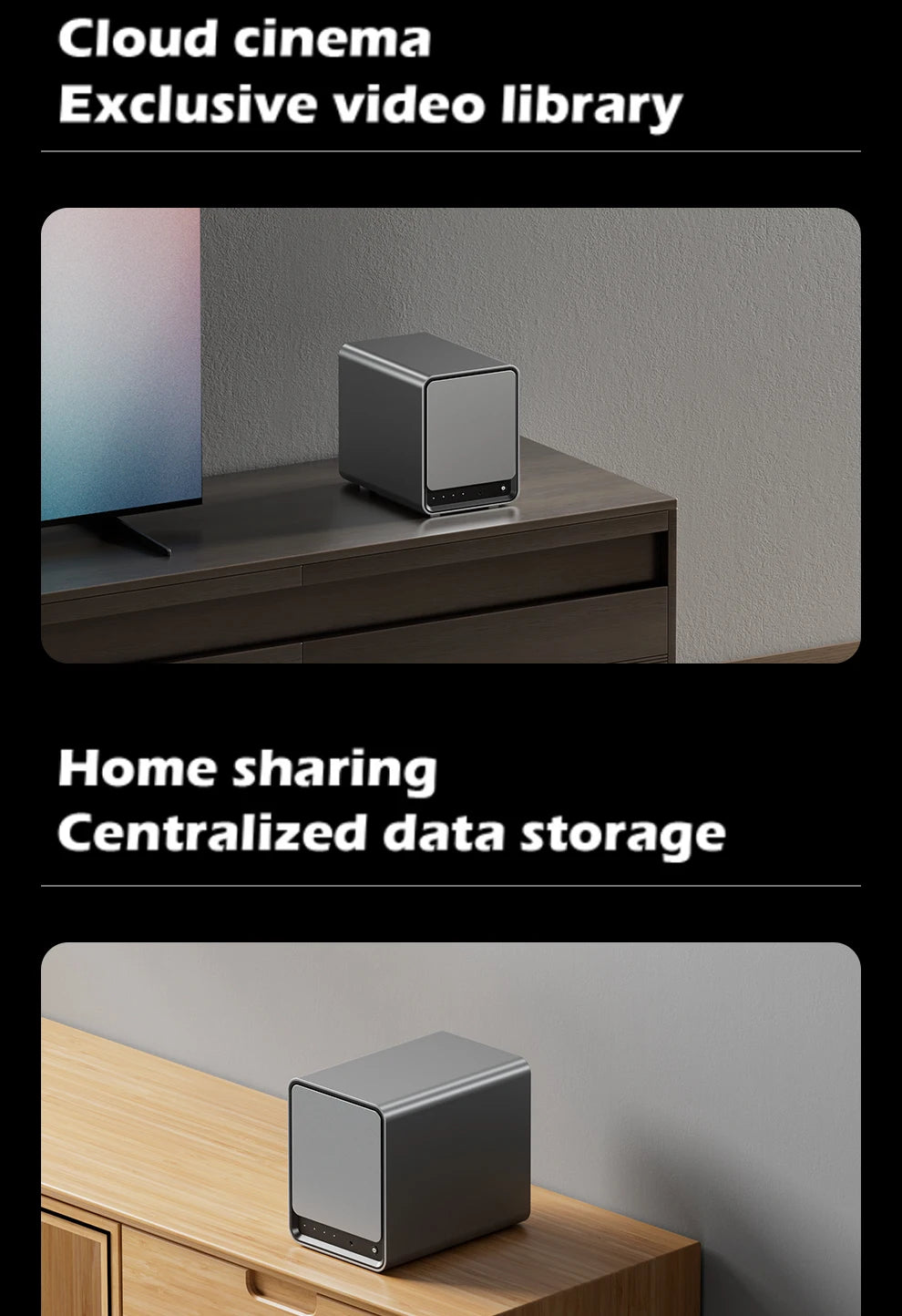 SZBOX WTR Pro NAS Mini PC with 4 Bay Twin Lake N150 DDR4 3200MHz Support 2.5/3.5" HDD*4 M.2 2280 NVMe Desktop NAS DIY Computer