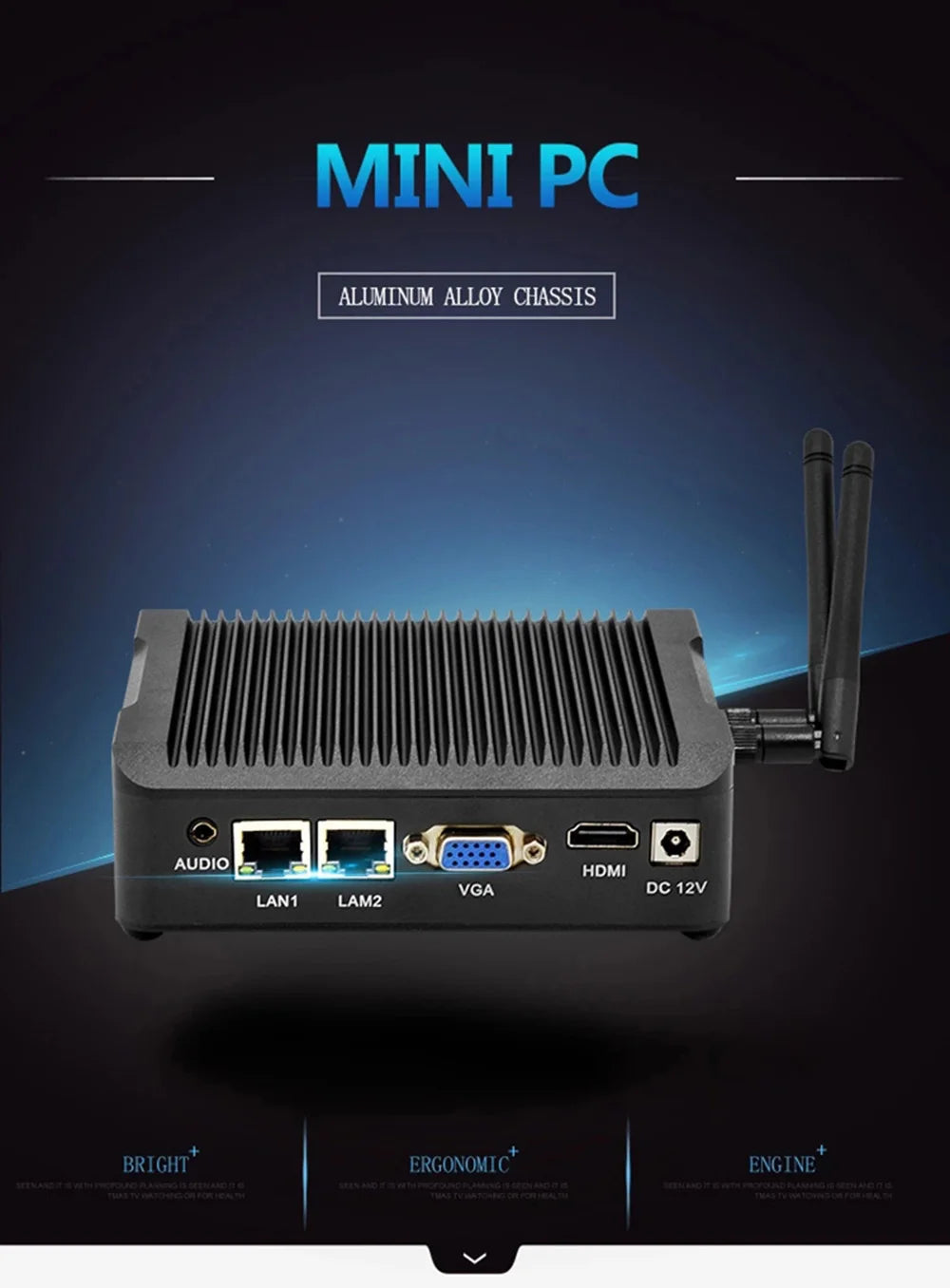 Firewall Industrial Computer Mini pc Fanless Intel Celeron J4125 N5095 4x 2.5G Router LAN NVMe pfsense Firewall Gaming Mini PC