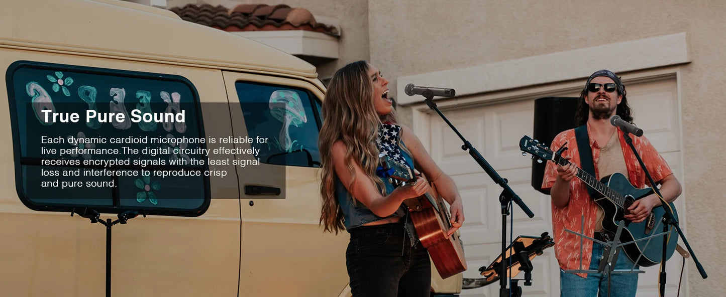 2 channel Digital Portable Wireless Microphone UHF Recording Karaoke Mic 900mhz Professional Handheld Mic Church PDP-2