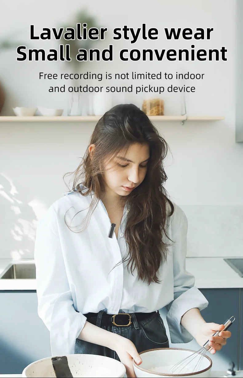 4 In 1 Lavalier Wireless Microphone Noise Reduction Professional Mic for Mobile Phone Camera Speaker Computer Live