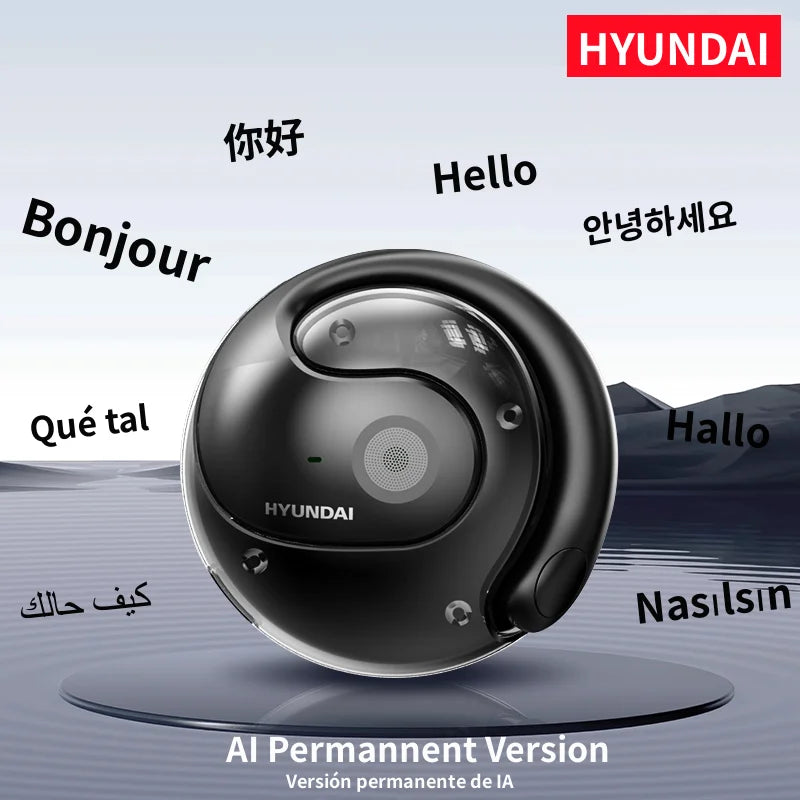 HYUNDAI HY-T26 PRO Wireless  BT Translator Earbuds 98% Accuracy AI Real Time Translation Earphones for Travel Business Learning