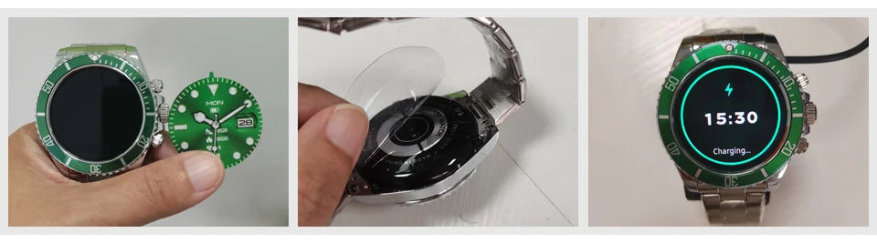 Aiweile AW12 Smartwatch Smart Watch Man High-End Fitness Tracker Sport Business Bluetooth Call 1.3 Inch Steel Play Music Clock