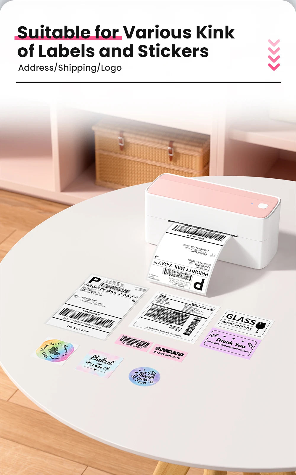 【Droshipping】Phomemo PM-241-BT Shipping Label Printer 4X6 Wireless Shipping Labels Printer for Small Business