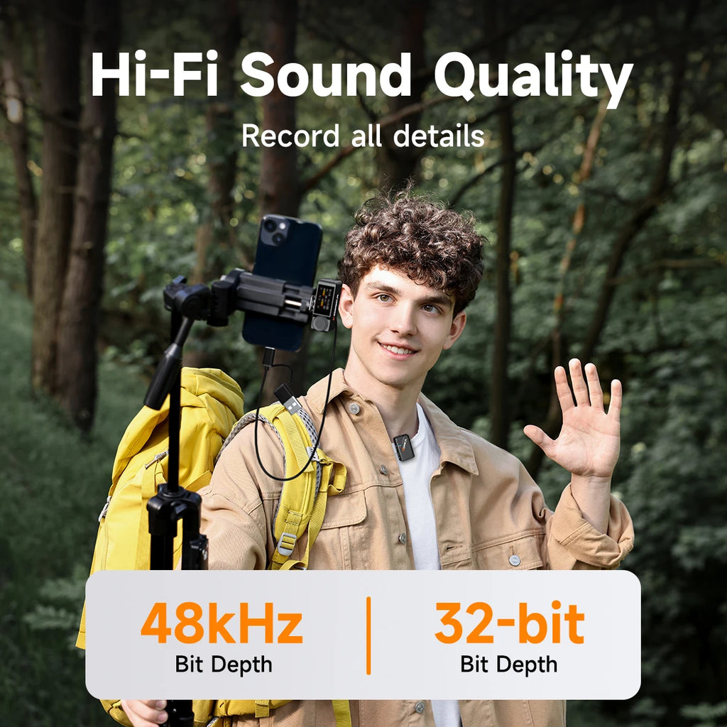 COMICA BooMax Dual-channel Wireless Lavalier Microphone AI Denoise 32-bit Float Internal Recording Cardioid/Omnidirectional Mic