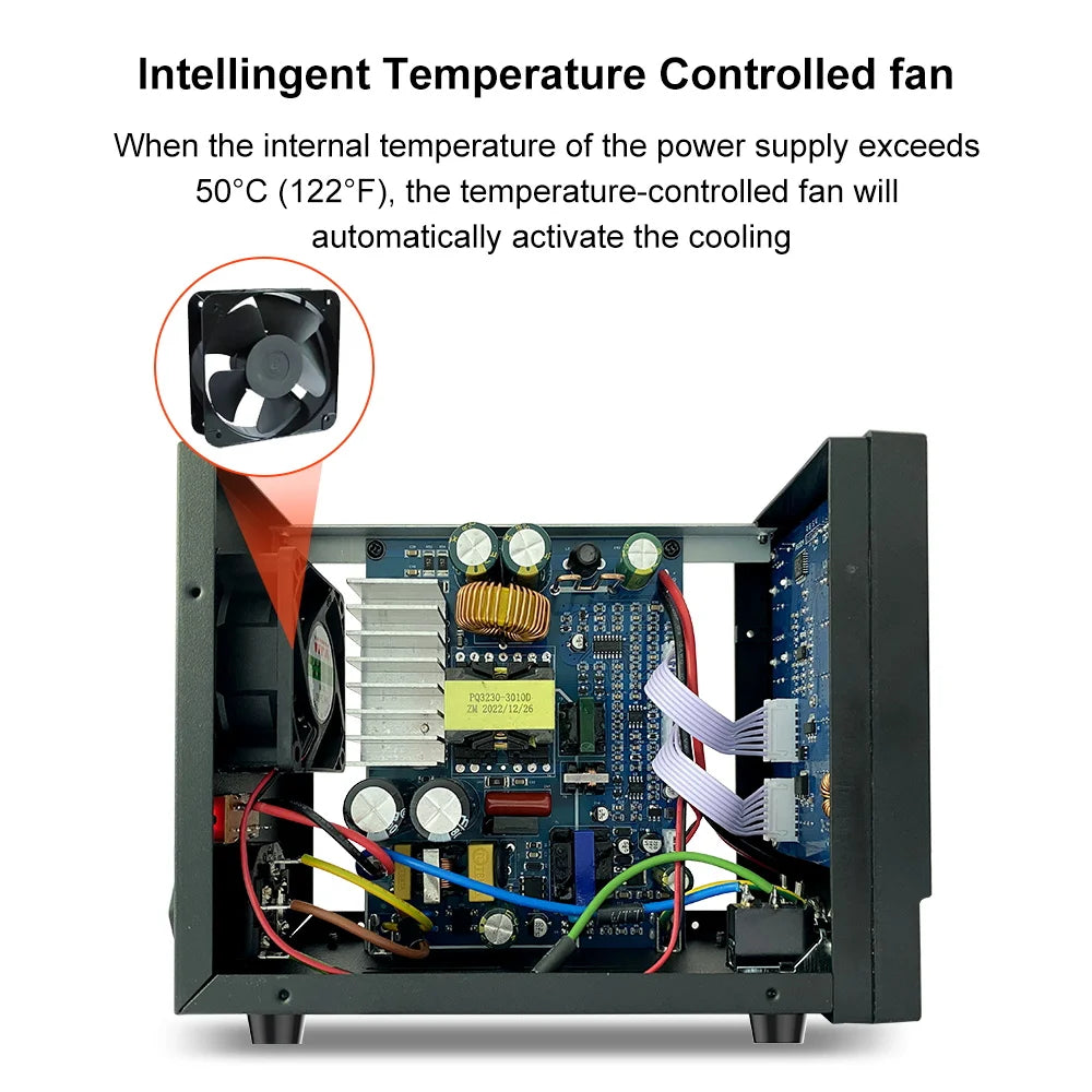 Wanptek DC Lab Power Supply 30V 60V 120V Adjustable Voltage Regulator Preset Voltage Current Dual Input Voltage 220V/110V