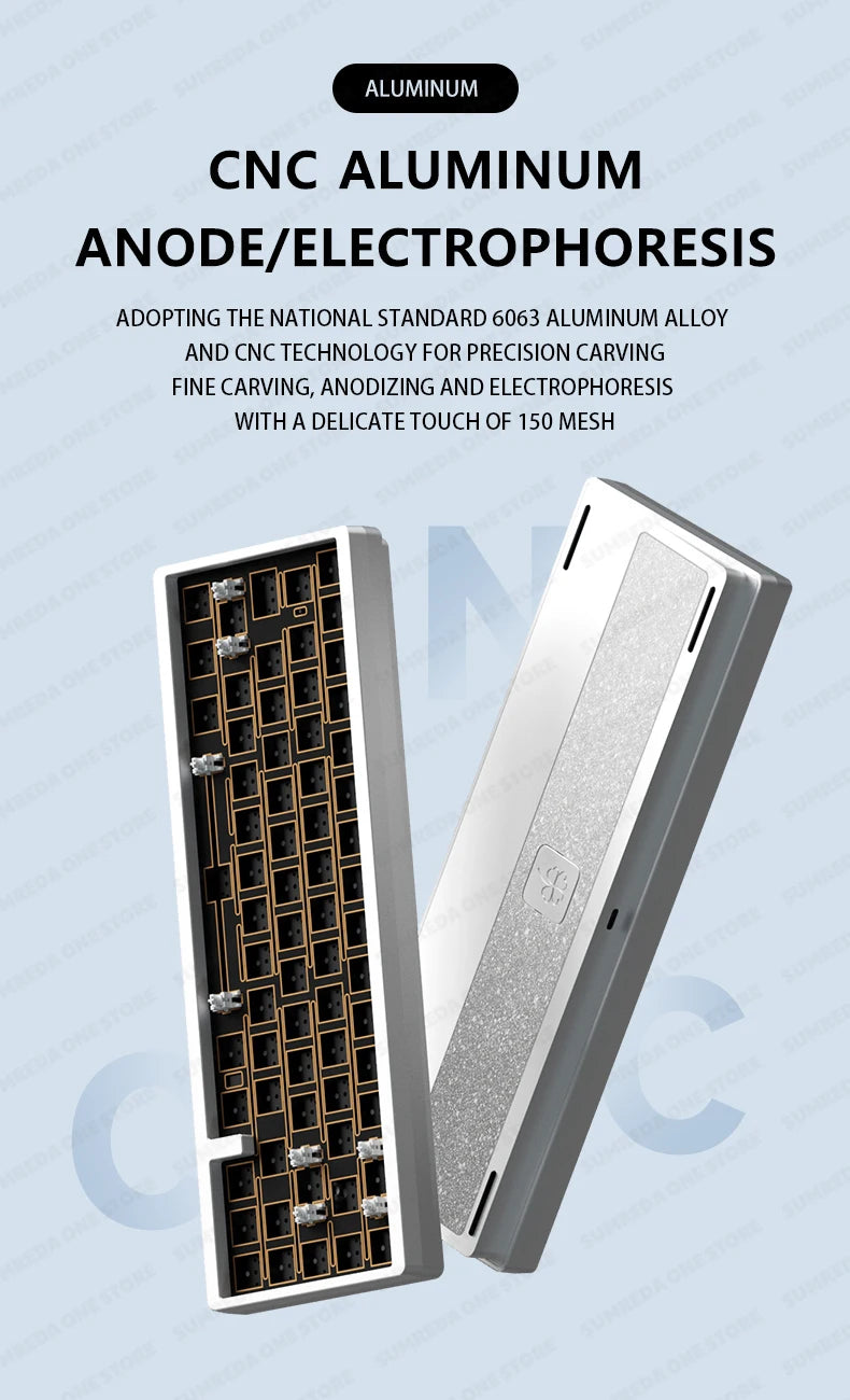 Lucky65 V2 NUT65 Sugar65 Weikav Lucky 65keys Mechanical Keyboard Aluminum 3-Mode Rgb Hot Swappable Custom Wired Gaming Keyboard