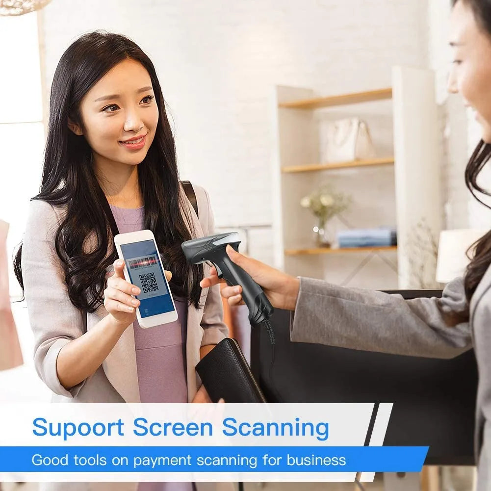 2D/1D OCR Barcode Scanner Handheld Portable Wired USB Reader MRZ PDF417 Data Matrix for Retail Store /Passport Identity Card