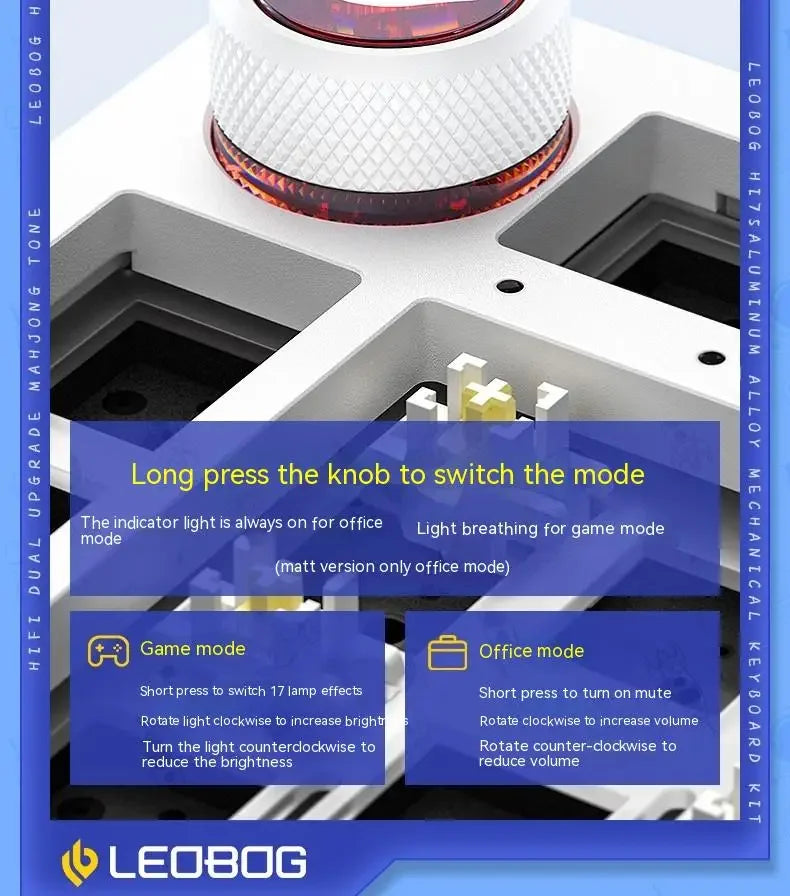 LEOBOG Hi75C Pro Hi75 Sugar65 Custom Mechanical Keyboard Aluminum Kits Hot Swap Wired Gaming Keyboard RGB Gamer Gasket Keyboard