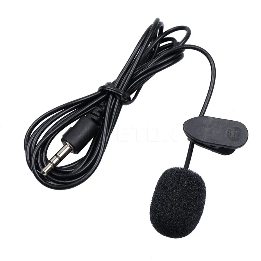 1.5m 3.5mm Mini Lavalier Microphone Metal Clip Lapel Mic for Mobile Phone PC Laptop Wired Microphone for Speaking Vocal Audio
