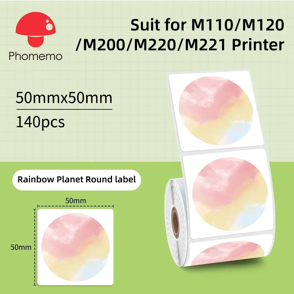 Phomemo M221 Label Printer Portable Thermal Maker Bluetooth Handheld Barcode QR Code Sticker Paper Rolls Labeller White 75mm Tag