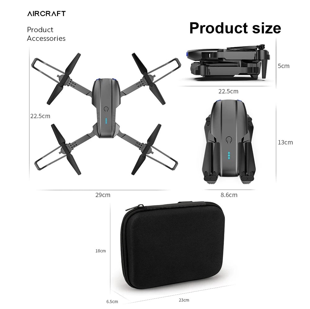 E99Pro Dron with Camera Professional 4K Dual Camera WIFI Optical Flow Drone fpv Obstacle Avoidance Aerial Photography Quadcopter