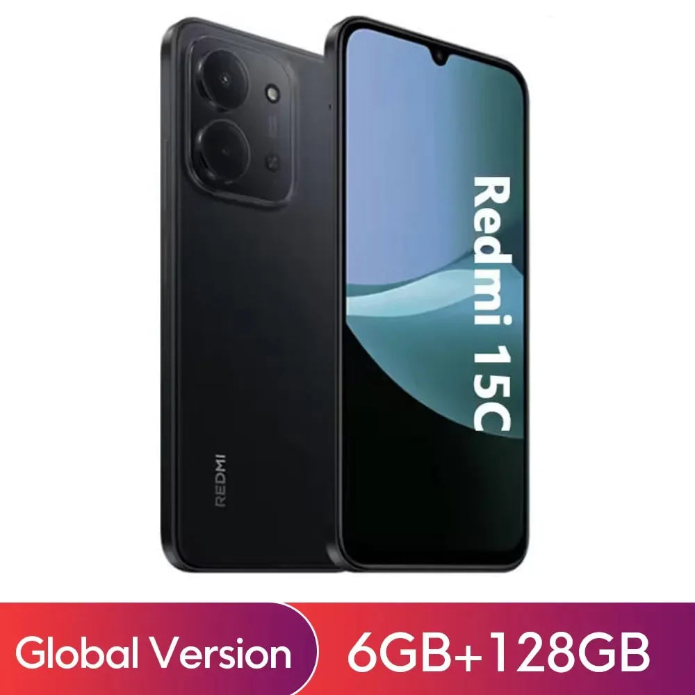 2026 Xiaomi Redmi 15C Smartphone Global Version MediaTek Helio G81-Ultra 120Hz 6.9" Dot Drop display 33W charging