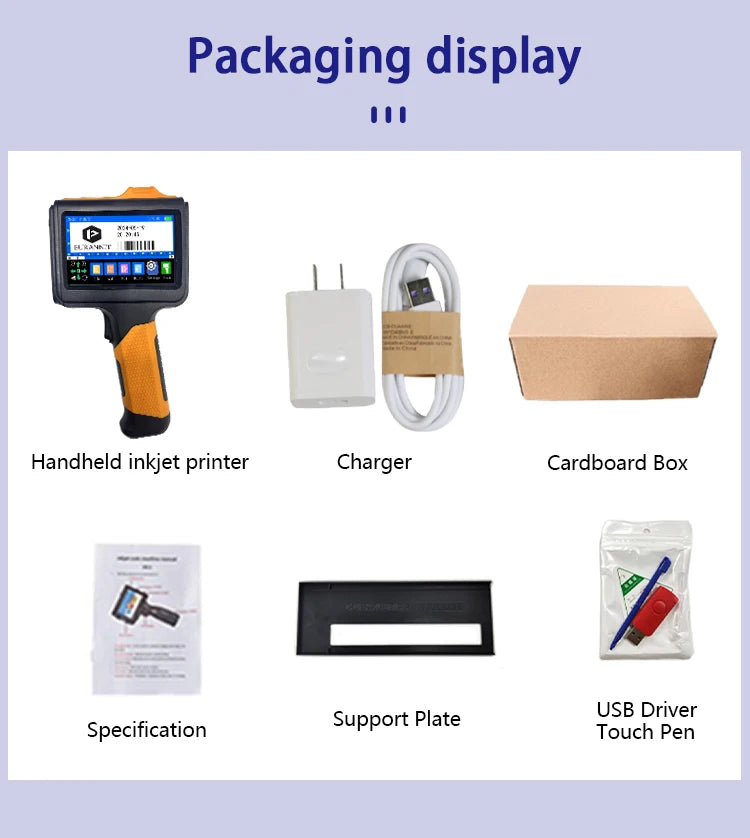 EURANNIT E19 12.7mm Portable Printer Handheld Thermal Inkjet Printer Portable Expire Date Counter QR Barcode Logo Coding Machine