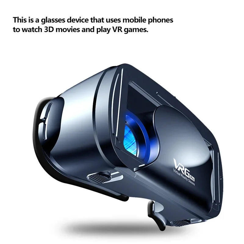 VRG Pro VR Glasses Virtual Reality Headset Devices Viar 3D Helmet Goggles Lenses Smart For Smartphone Cell Phone For 5-7' Mobile