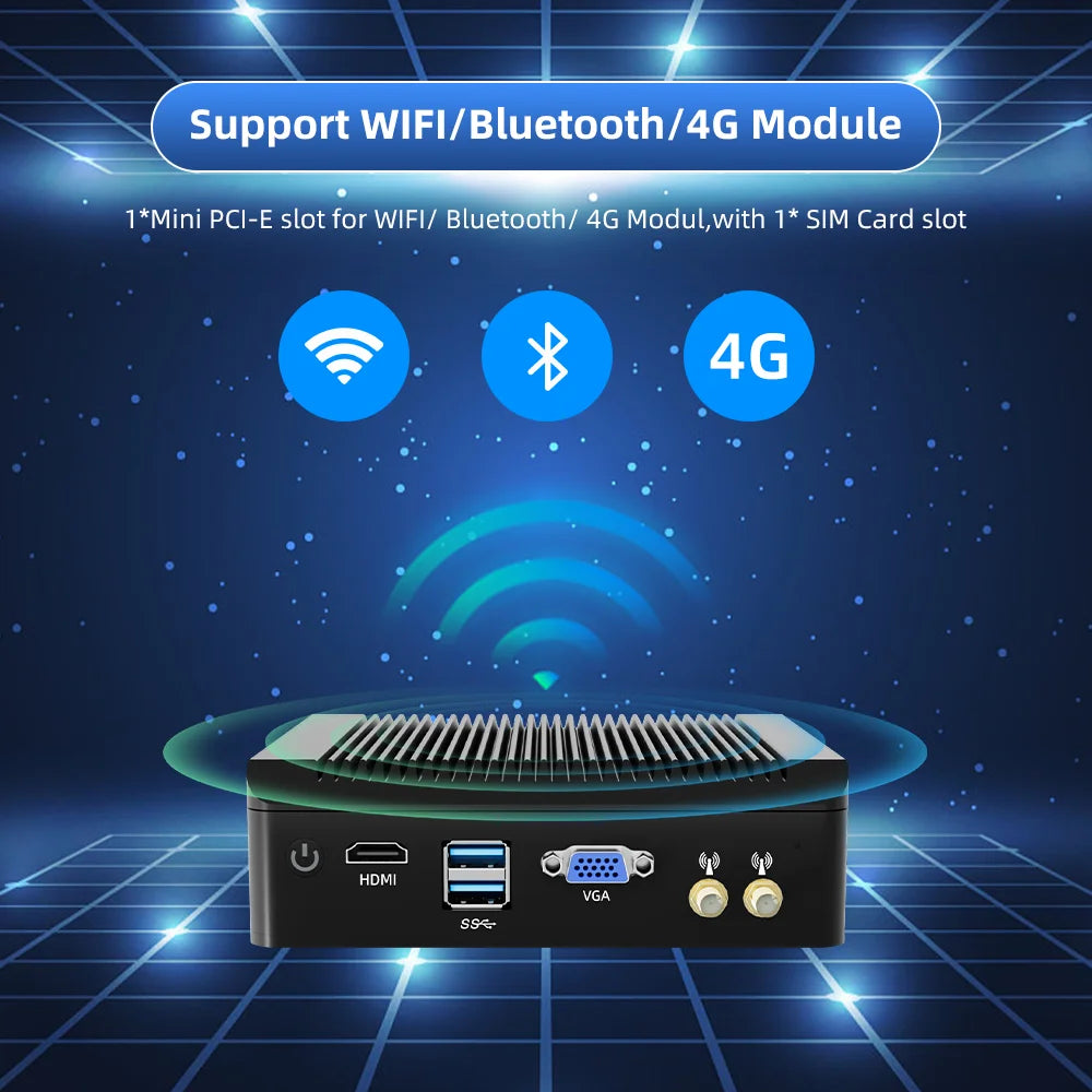 Firewall Industrial Computer Mini pc Fanless Intel Celeron J4125 N5095 4x 2.5G Router LAN NVMe pfsense Firewall Gaming Mini PC