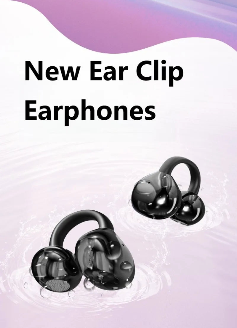 Open Ear Wireless Earphones 144 language Real Time Translator Ear Clip Earbuds Bluetooth Clip On OWS Sports Headphones HD Call