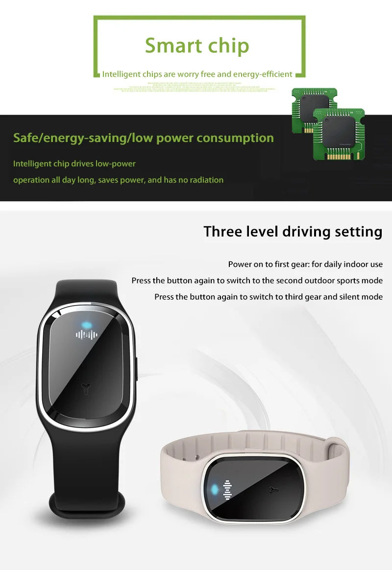 Xiaomi Ultrasonic High-Tech Mosquitoes Repeller Bracelet Wristband Waterproof Bracelet Outdoor Anti Mosquitoes Bite Wristband ﻿