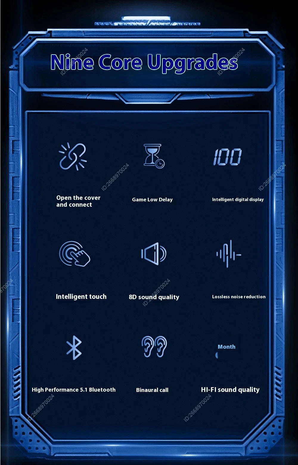 Xiaomi G9S TWS Bluetooth Earphones Sport Headphones Touch Control HiFi Stereo Sound Waterproof In-Ear Game Headset With Mic