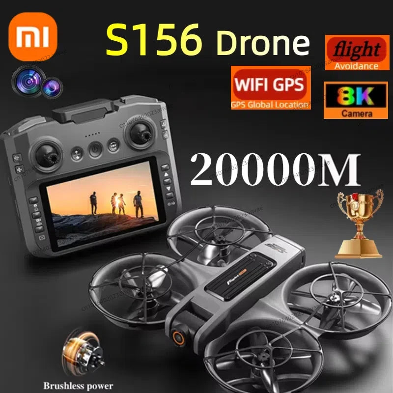 Xiaomi S156 Drone GPS 8K Professional HD 360° Dual Camera Screen Remote Control  Brushless Motors Obstacle Avoidance Quadcopter