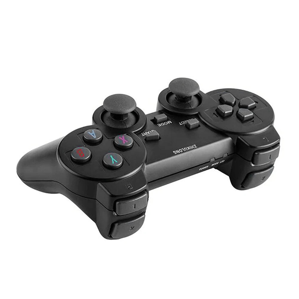 2.4GHz Wireless Gamepad Twin Pack - No Delay Dual Shock Controllers for M8/D90 Game Stick, PC, Android TV Box with Battery Power