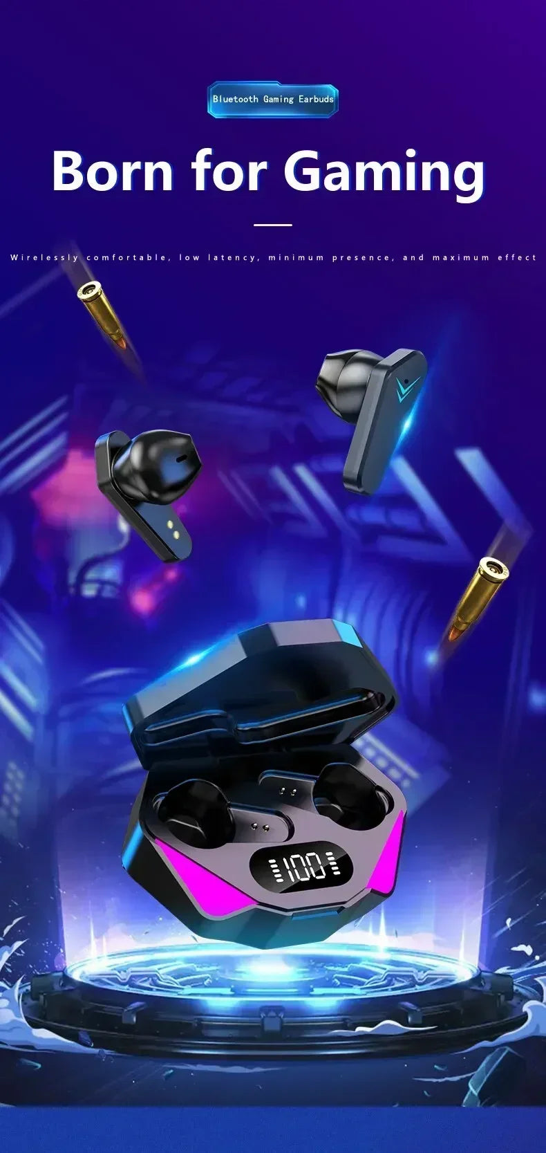 NEW X15 TWS Earphones Bluetooth Wireless Gamer Headphones 65ms Low Latency Earbuds  Headset Gamer