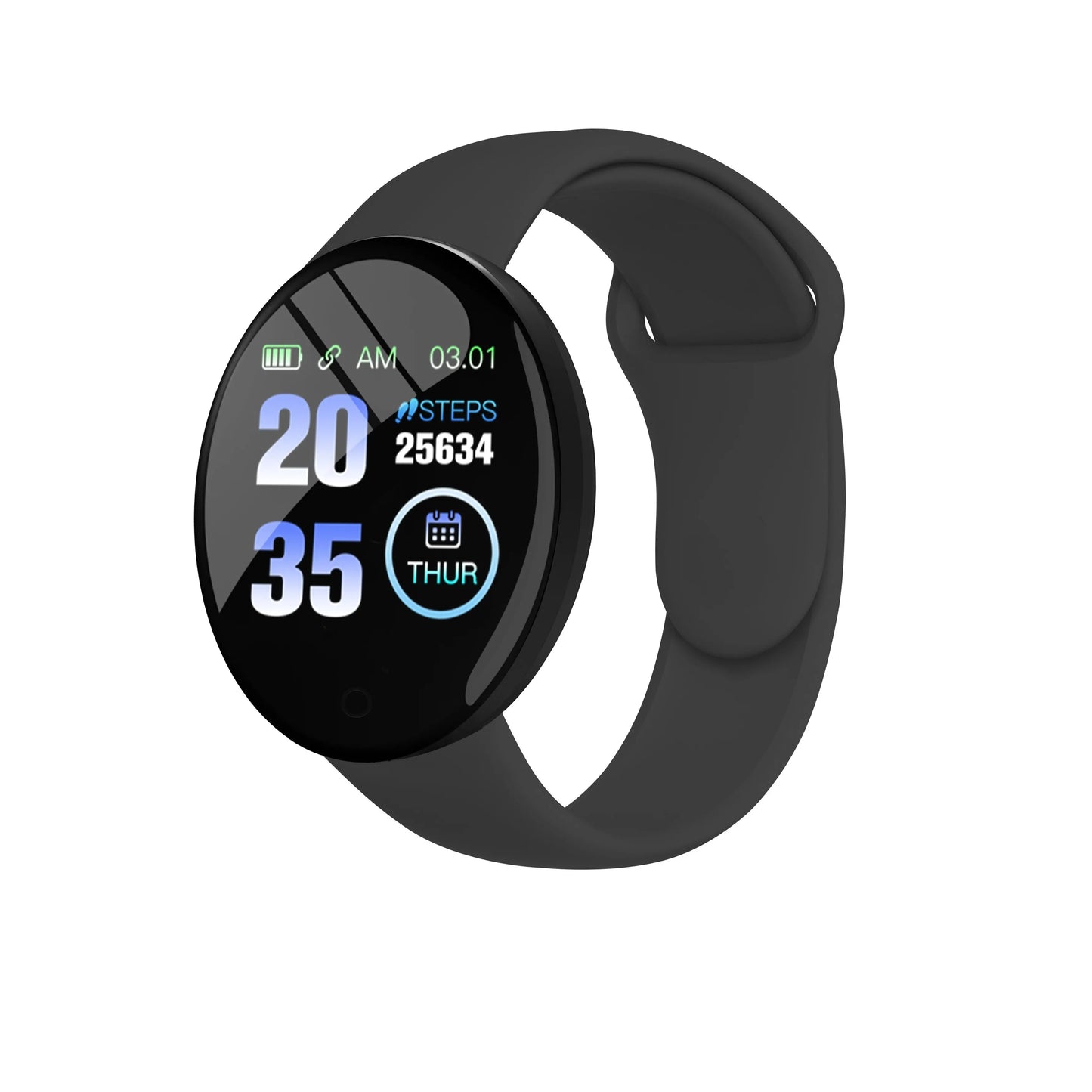 New Smart Bracelet 2025 Real Step Count Fashion Alarm Clock Watch Bluetooth Music Fitness Tracker Sports Smartwatch Android D18