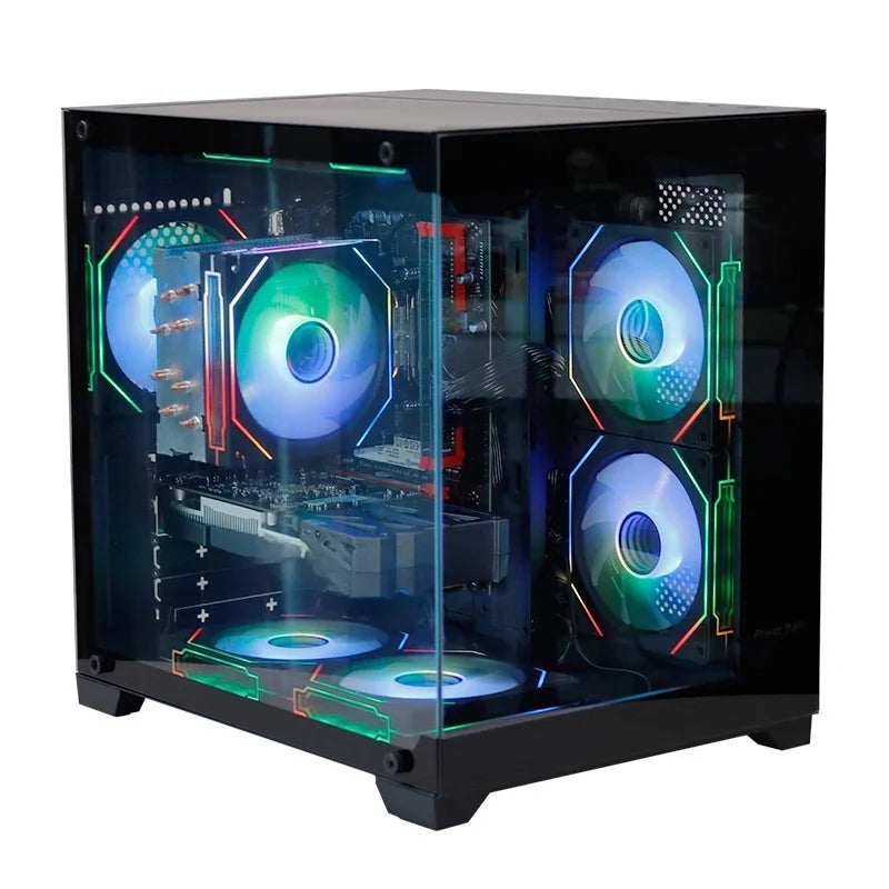 Desktop Computer I3 12100F 16GB 500G SSD RX550 4GB DDR5 Quad Core Win11 PC Desktop Computer Host Office and Household Use Gaming