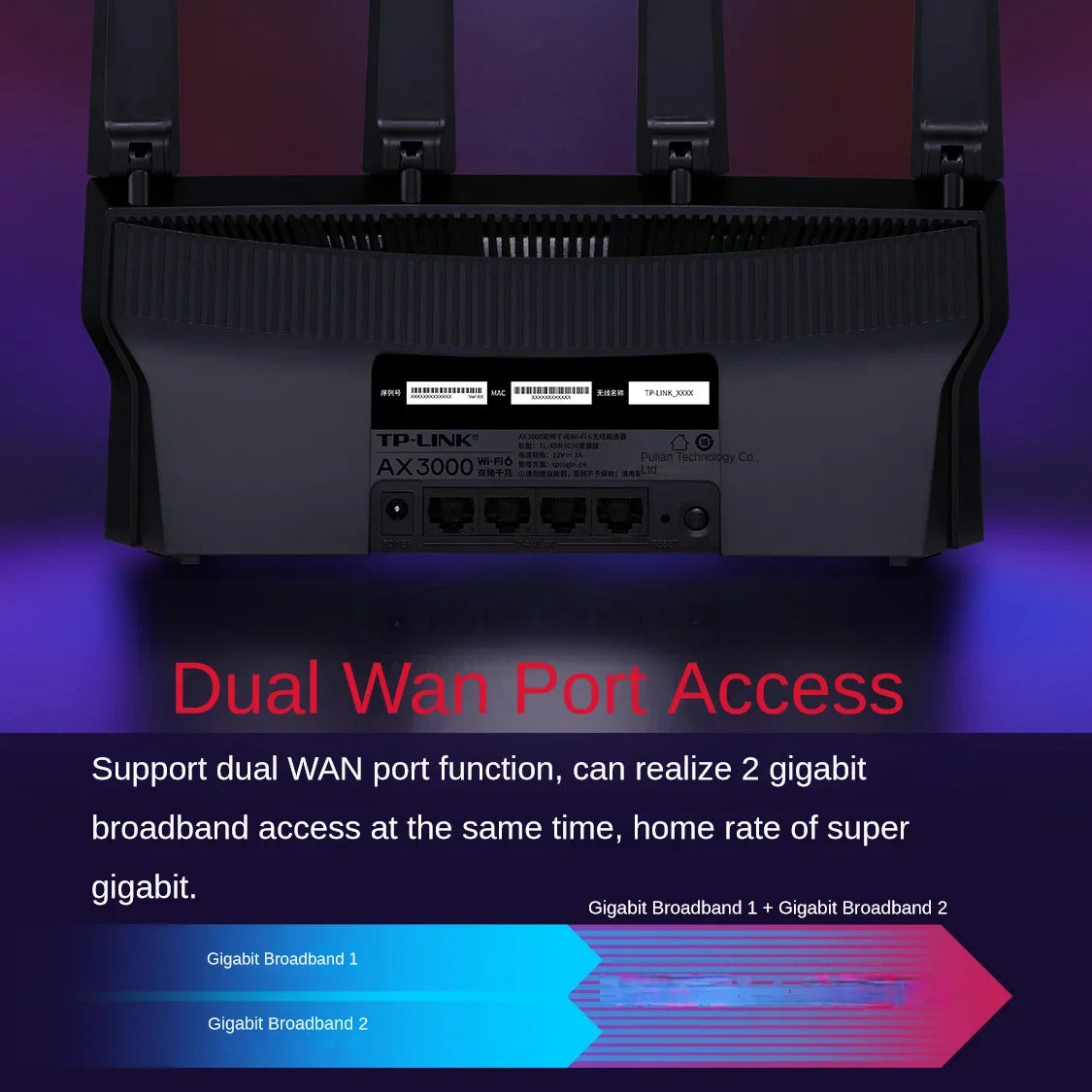 TP-LINK WIFI6 Dual Band AX3000 Wireless Router 2.5G&5G Mesh Networking AP Hotspot  Wifi Range Extender  Access Point