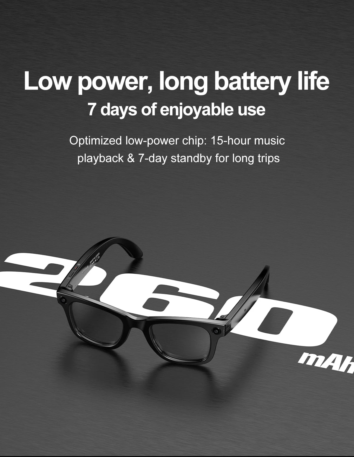 LIGE Smart Glasses 100W Pixel Camera Smart Glasses Camera Bluetooth Call Music Sunglasses AI Voice Assistant Video Sound Record