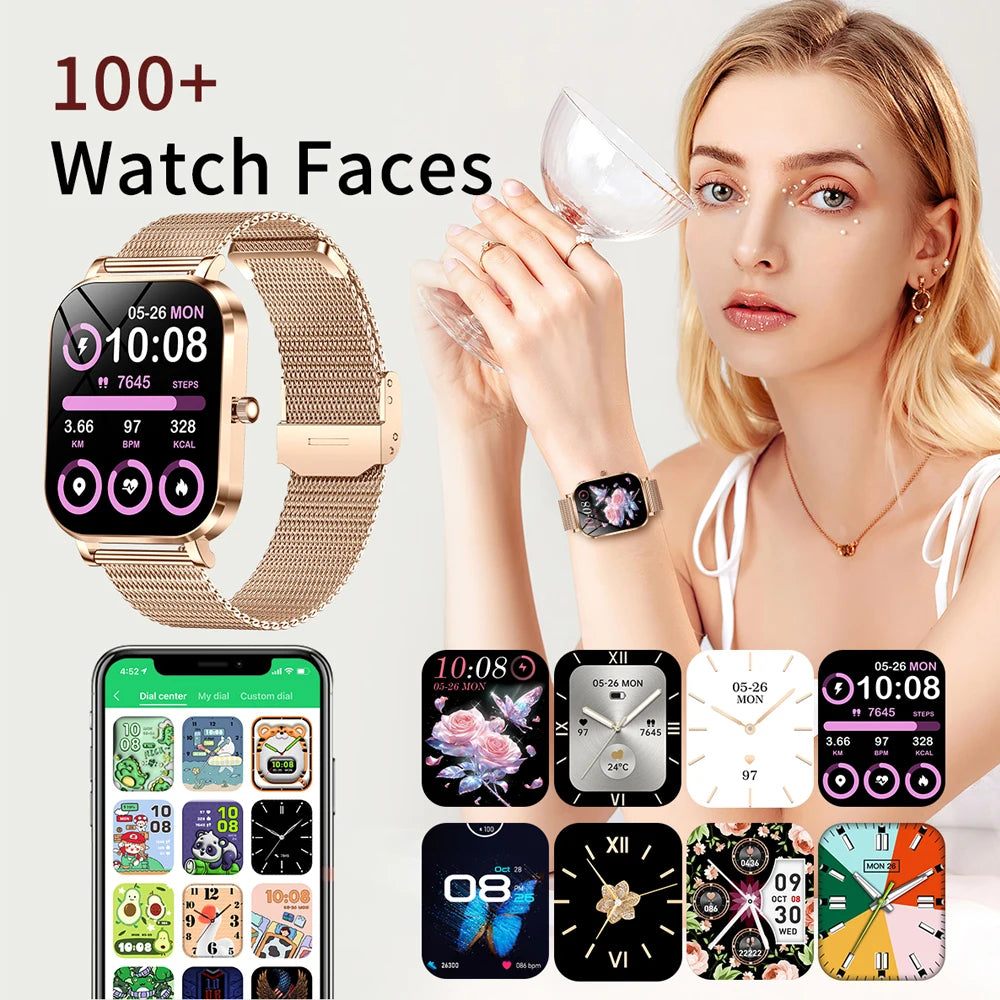 Xiaomi Fashion Women Smartwatch AMOLED HD Screen Heart Rate Blood Oxygen Monitoring BT Call Sports Smartwatch Woman