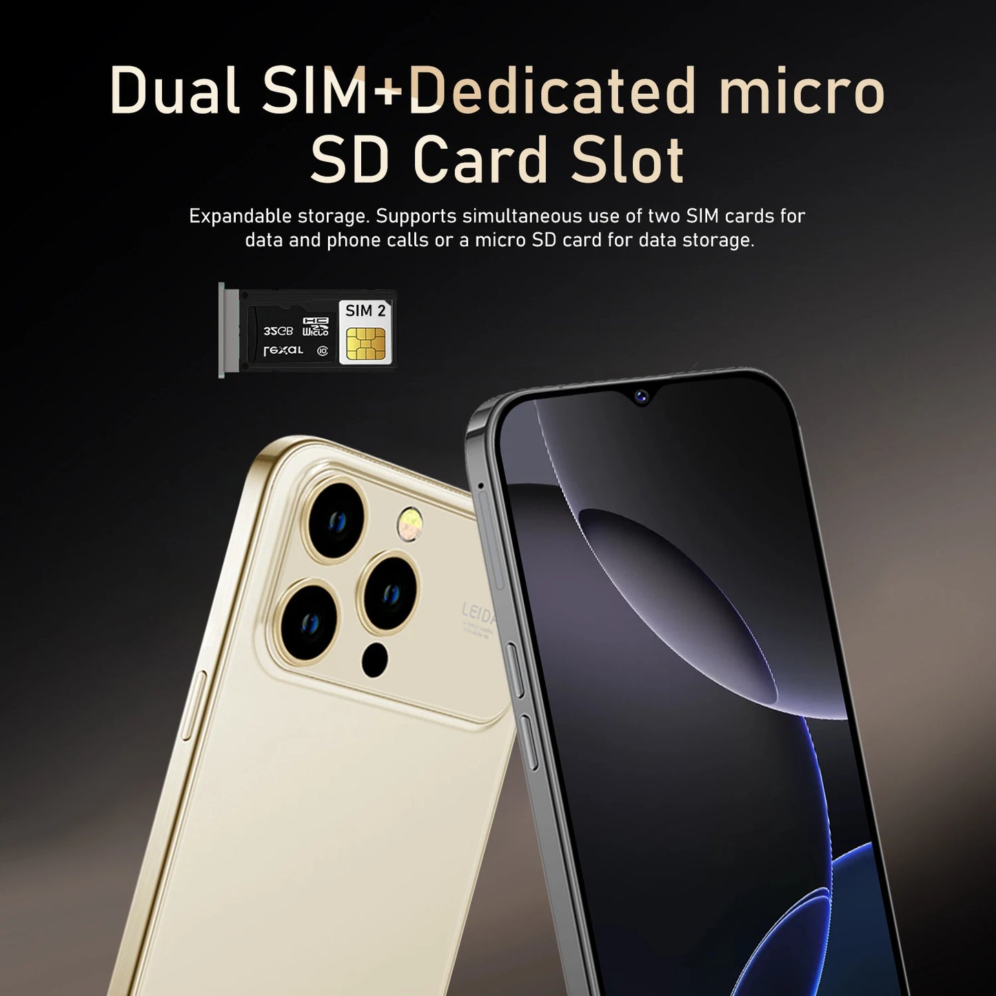 Global Vision 17 Pro Max Smartphone 5G Android 12 8GB RAM 512GB ROM 6.3 Inch Phone 2280x1080HD 24+48MP 4 5G Network Mobile Phone