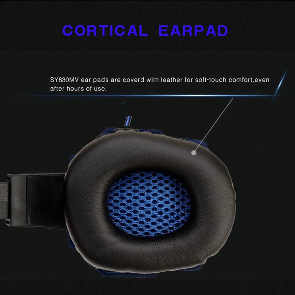 New Gaming Headphones Headset With LED Light Deep Bass Stereo Wired Gamer Earphone Mic for PS4 Xbox PC Laptop Phone One Switch