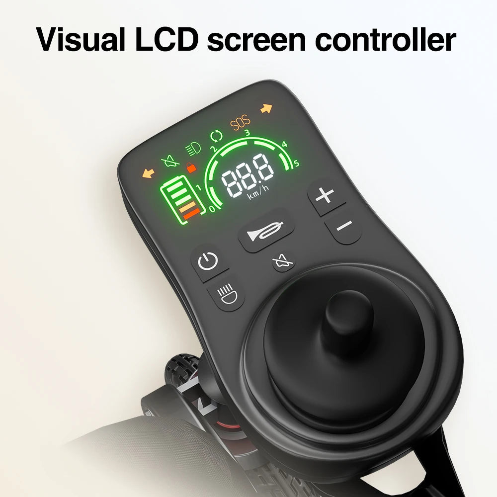 2025 Best Selling Lightweight Power Electric Wheelchair Portable Foldable Design with Big Wheels for Seniors Walkers