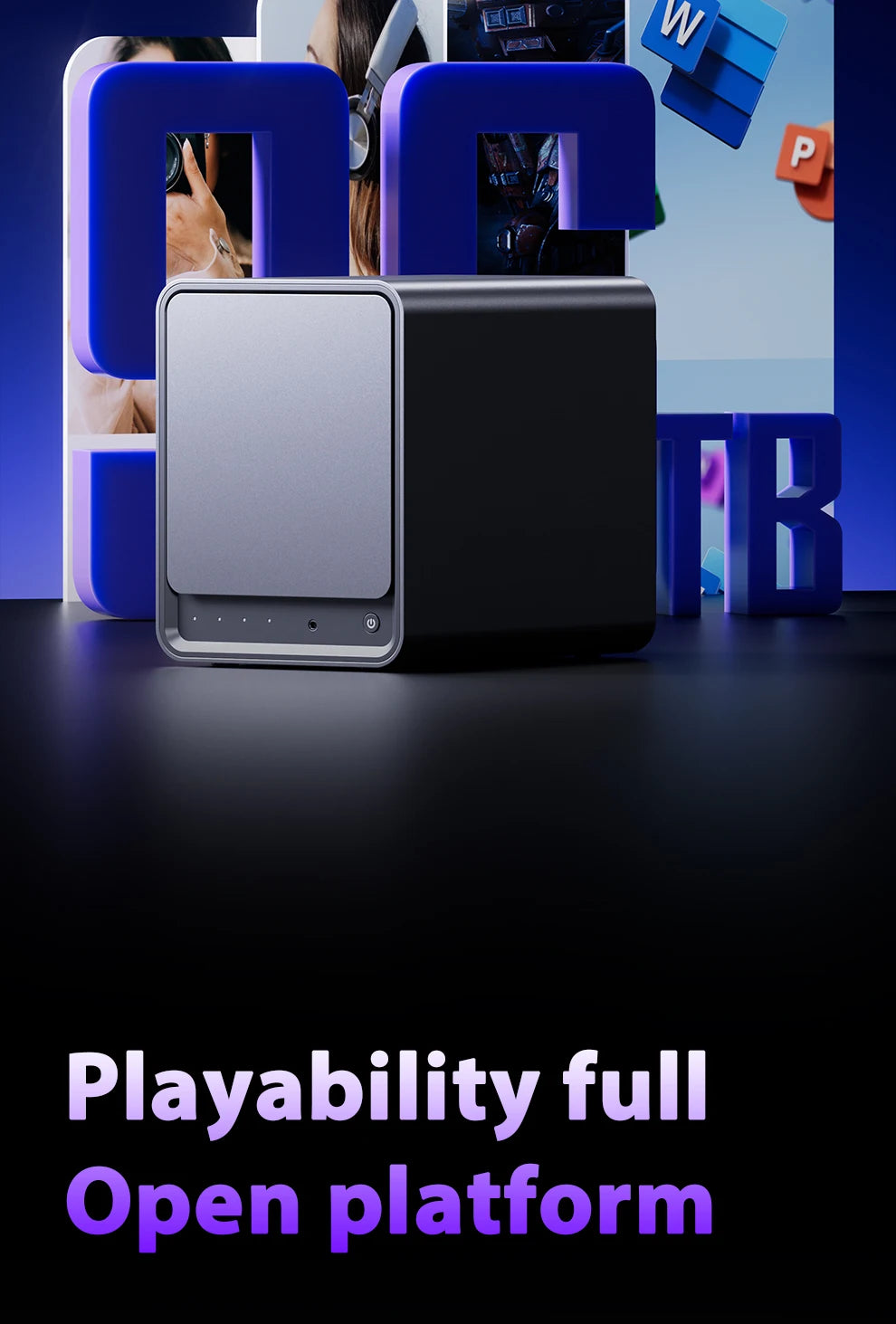 SZBOX WTR Pro NAS Mini PC with 4 Bay Twin Lake N150 DDR4 3200MHz Support 2.5/3.5" HDD*4 M.2 2280 NVMe Desktop NAS DIY Computer