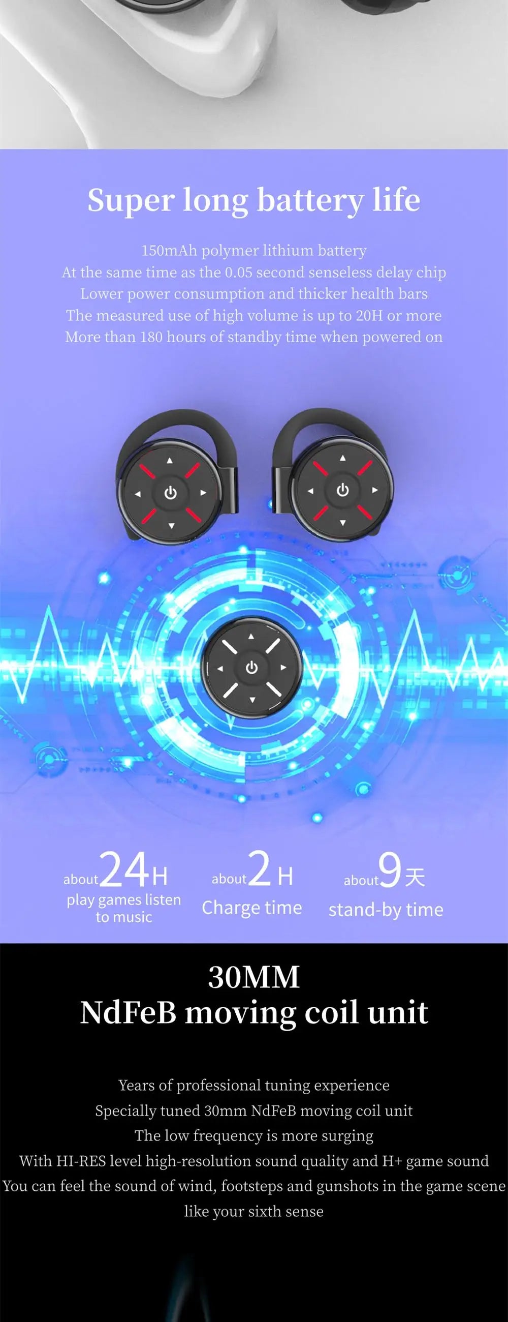 TWS Wireless Earphones Bluetooth Noise Canceling earbuds Stereo Headphones Sports Gaming Headset With Mic for Smartphones Xiaomi
