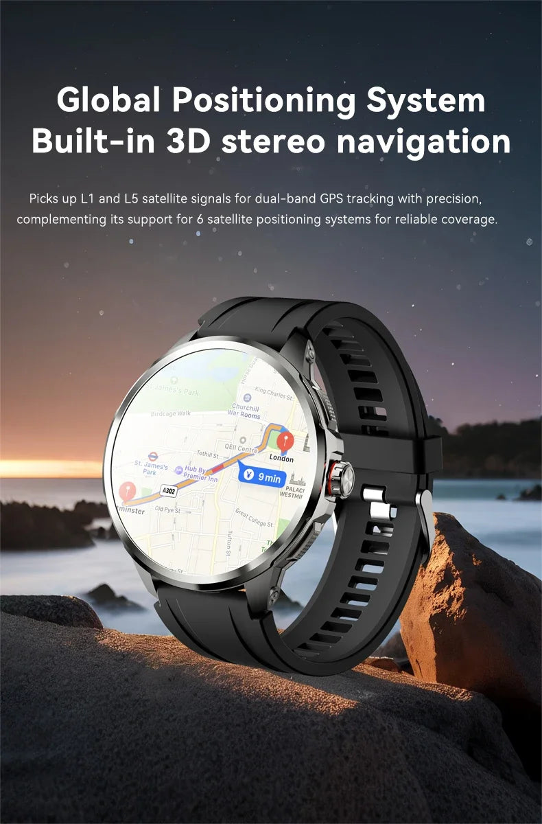5G/4G Full Network Smart Watch 1.95 inch 720*720 Big Screen HD 8GB+128GB RAM Video Call Smartwatch Google Play WIFI GPS Sim Card