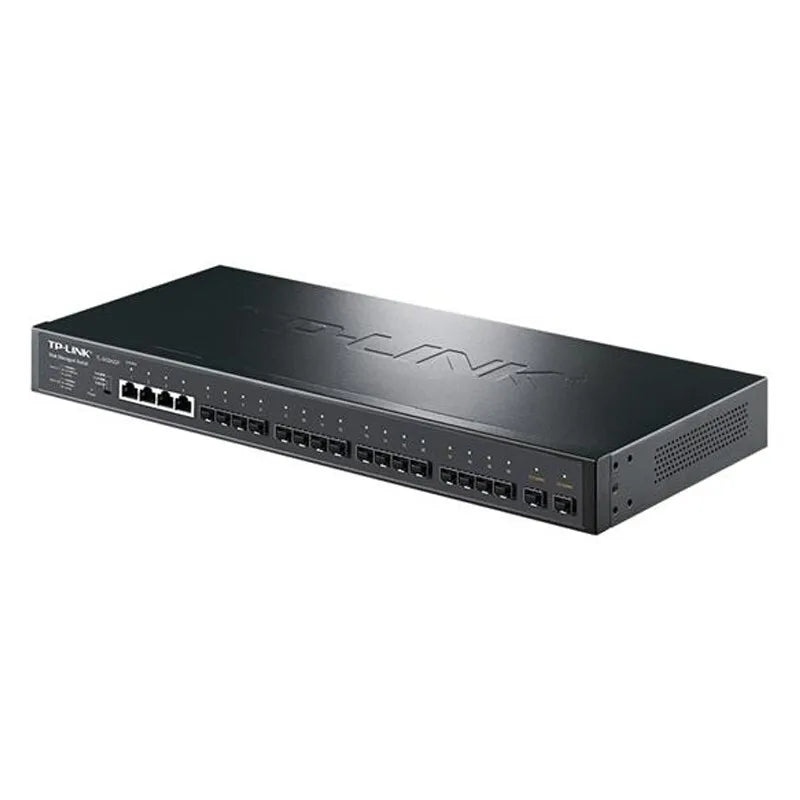 Switch de gestión de red web TP-LINK Full Gigabit TL-SG2422F: 18 puertos SFP Gigabit, 4 puertos RJ45 10/100/1000Base-T, VLAN QoS