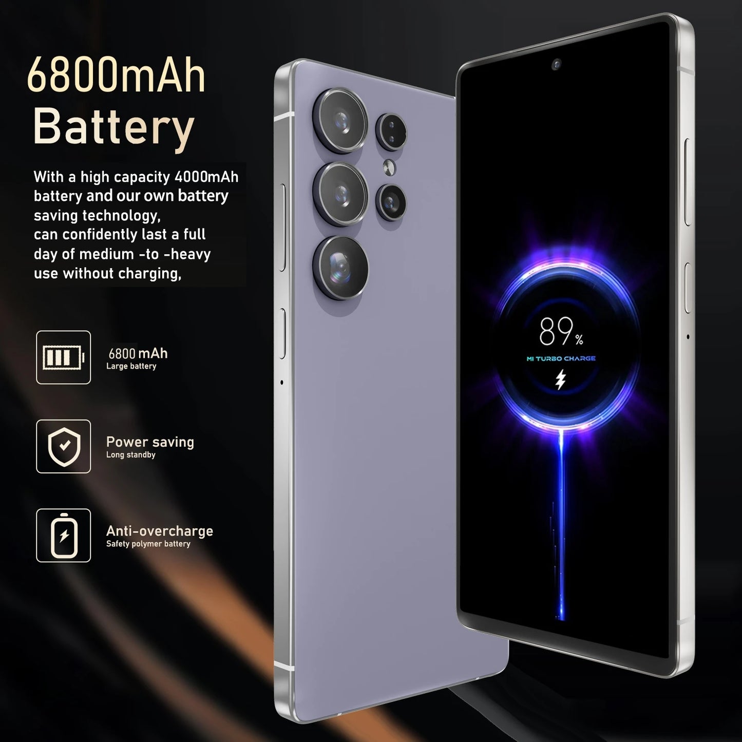 S25 Ultra Smartphone Android 6.8 inch 8+128GB ROM Dual SIM Mobile phones 4G Network 6800mAh Battery Octa Core Cellphones