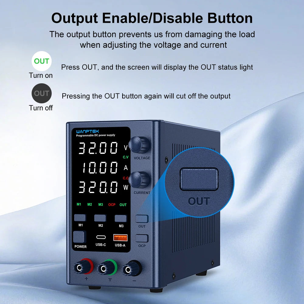 Wanptek Laboratory Power Supply Adjustable 30V 60V 120V For Phone Repair Regulated Lab Bench DC Power Supplies