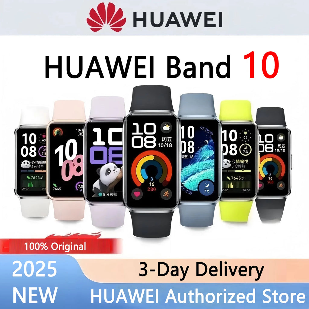 2025 NEW HUAWEI Band 10 Smartwatch Original Compatible with IOS & Android,Sleep Tracking,Health monitor,14 days battery li