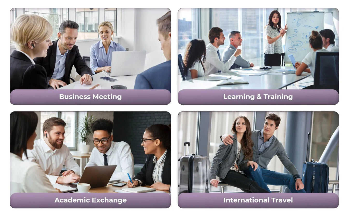 Touch Screen Translation Headphones 144 Languages Two-Way Real Time Translator Headsets Travel Business Bluetooth Earbuds