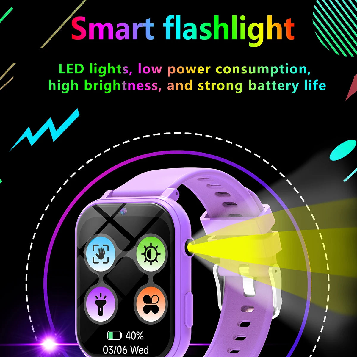 Kids Games Smart Watch 18 Games Camera Waterproof Flashlight Sleep Monitoring Step Counter Boy Girl Children Smartwatch Gifts