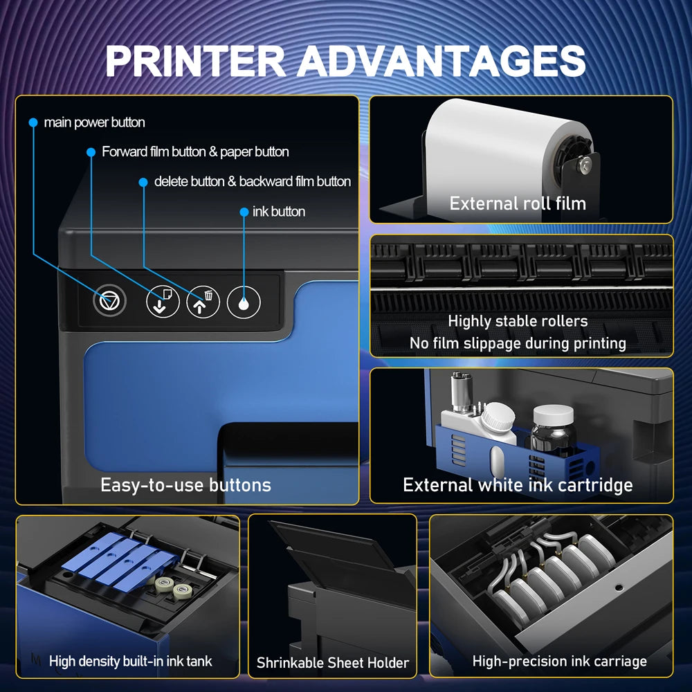 Colorsun A4/A3 DTF Printer For Epson XP600 Impresora DTF T-Shirt printing machine Driect to Film DTF Printer For T-Shirt Hoodie