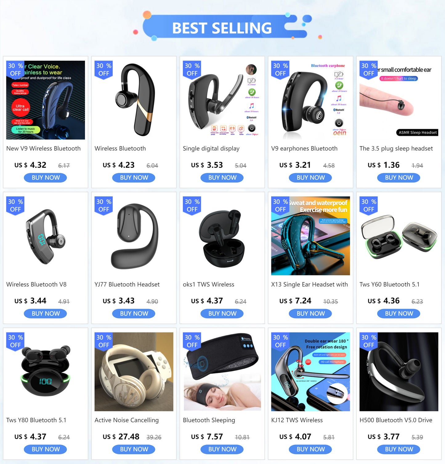 Single digital display wireless bluetooth headset general business noise reduction 5.0 bluetooth headset with microphone headset