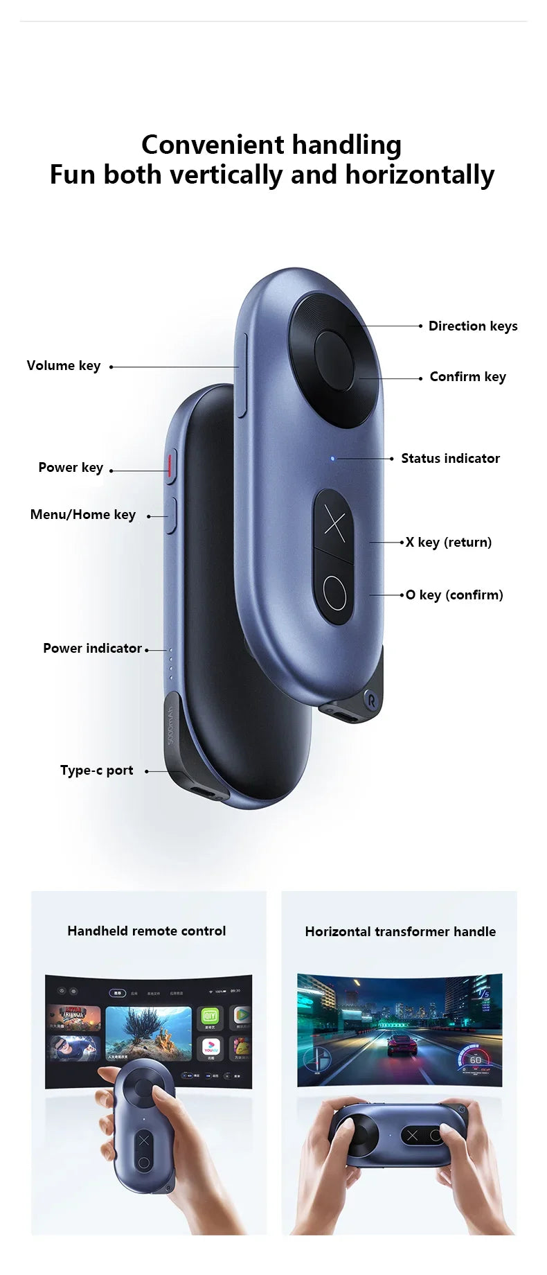 Rokid Max AR Smart Glasses Micro OLED 3D 215”Max Giant Screen Theater Viewing For Phones/Switch/PS5/Xbox/PC