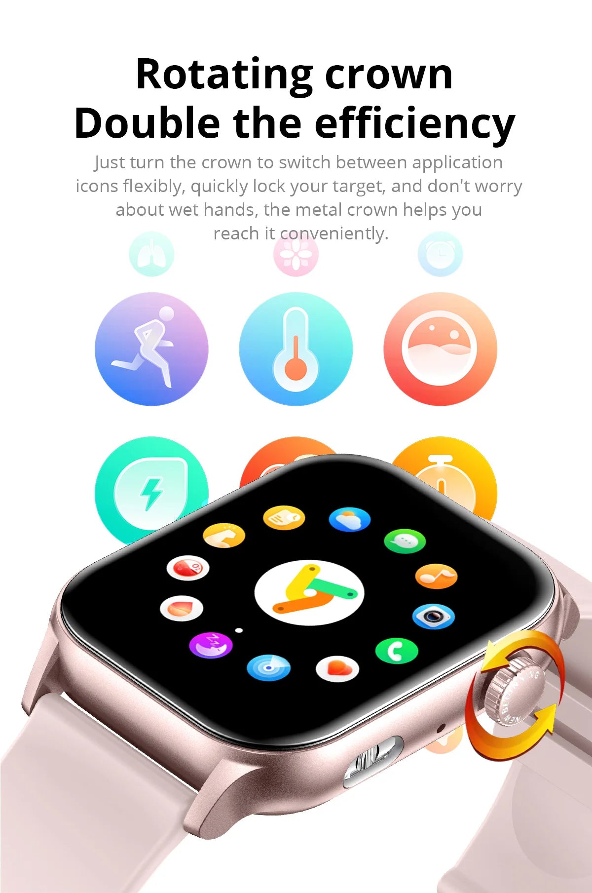 COLMI P78 AMOLED Smartwatch 1.95'' Display with Flashlight & Voice Calling 100+ Sports Mode Health Monitor Men Women Smart Watch