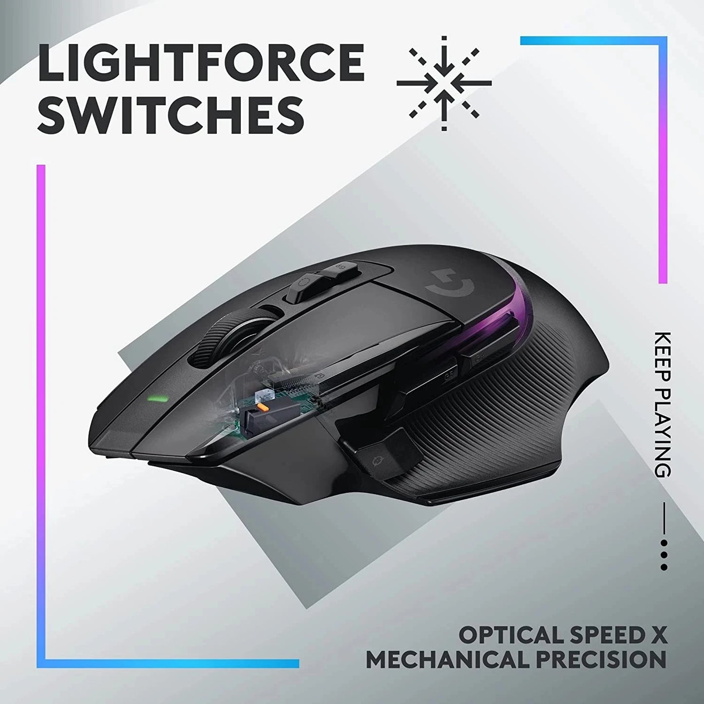 Logitech G502X Wired / LIGHTSPEED Wireless Mouse Advanced New Optical Mechanical Hybrid Microswitch HERO 25K Engine Gaming Mouse